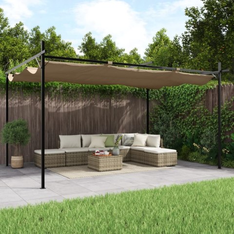 Pergola ze zwijanym dachem, taupe, 395x292x230 cm Lumarko!