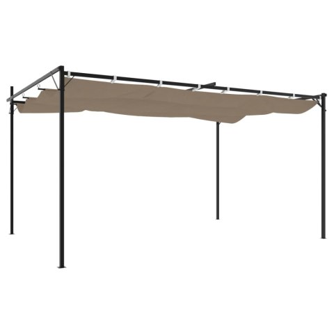 Pergola ze zwijanym dachem, taupe, 395x292x230 cm Lumarko!
