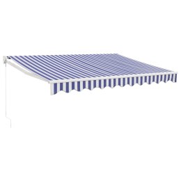 Zwijana markiza, niebiesko-biała, 3,5x2,5 m tkanina i aluminium Lumarko!