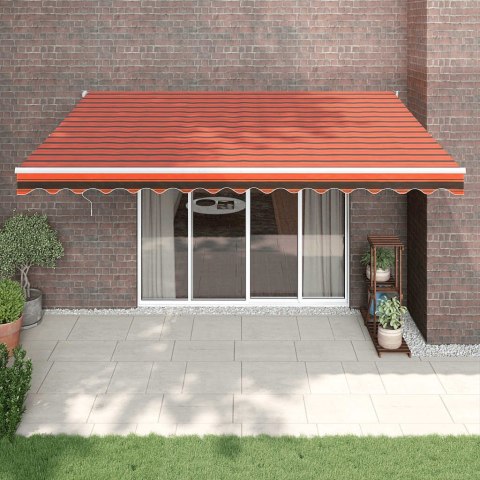 Zwijana markiza, pomarańcz i brąz, 4x3 m, tkanina i aluminium Lumarko!