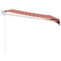 Zwijana markiza, pomarańcz i brąz, 3x2,5 m, tkanina i aluminium Lumarko!