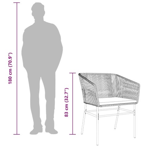 5-częściowy zestaw ogrodowy poduszkami brązowy polirattan szkło Lumarko!