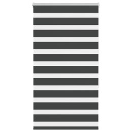 Roleta zebra, czarna, szerokość tkaniny 70,9 cm, poliester Lumarko!