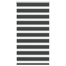 Roleta zebra, czarna, szerokość tkaniny 75,9 cm, poliester Lumarko!
