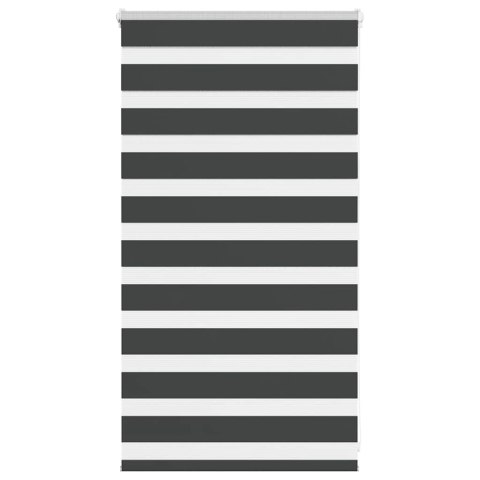 Roleta zebra, czarna, szerokość tkaniny 75,9 cm, poliester Lumarko!
