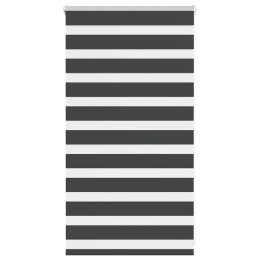 Roleta zebra, czarna, szerokość tkaniny 85,9 cm, poliester Lumarko!