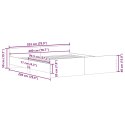 Rama łóżka z wezgłowiem i zanóżkiem, dąb sonoma, 200x200 cm Lumarko!