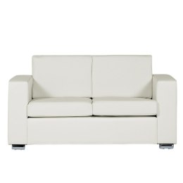Sofa 2-osobowa skórzana biała HELSINKI Lumarko!