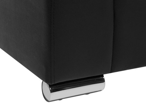 Sofa 2-osobowa skórzana czarna HELSINKI