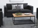 Sofa 3-osobowa skórzana czarna HELSINKI Lumarko!