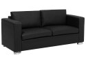 Sofa 3-osobowa skórzana czarna HELSINKI Lumarko!