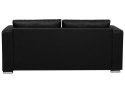 Sofa 3-osobowa skórzana czarna HELSINKI Lumarko!