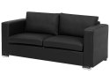 Sofa 3-osobowa skórzana czarna HELSINKI Lumarko!