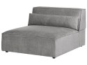 Sofa modułowa 2-osobowa bez podłokietników szara HELLNAR Lumarko!