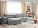 Sofa modułowa 3-osobowa z otomaną szara HELLNAR Lumarko!