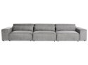 Sofa modułowa 3-osobowa z otomaną szara HELLNAR Lumarko!
