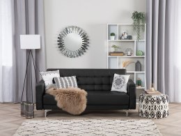 Sofa rozkładana ekoskóra czarna ABERDEEN Lumarko!
