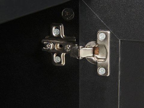 Szafka trzydrzwiowa fronty rattanowe czarna OPOCO