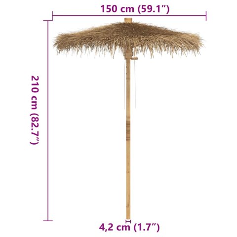 Parasol Tiki z baldachimem z liści bananowca, 150 cm, bambus Lumarko!
