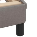 Rama łóżka z diodami LED bez materaca Taupe 90x190 cm Tkanina Lumarko!