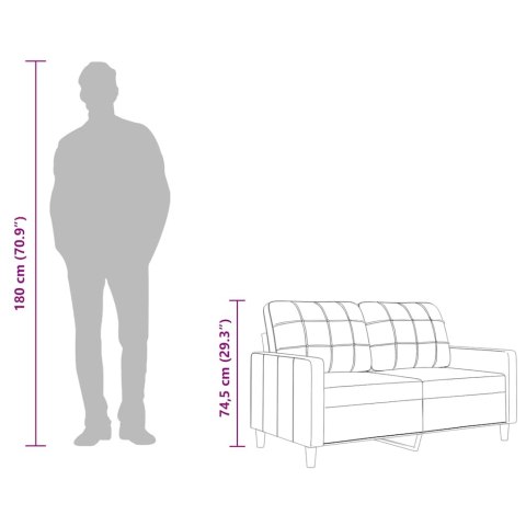 2-osobowa sofa, kremowa, 120 cm, tapicerowana tkaniną Lumarko!