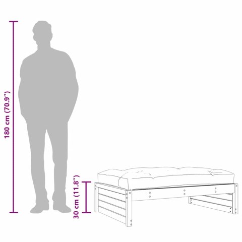 Podnóżek ogrodowy, 120x80 cm, lite drewno daglezjowe Lumarko!