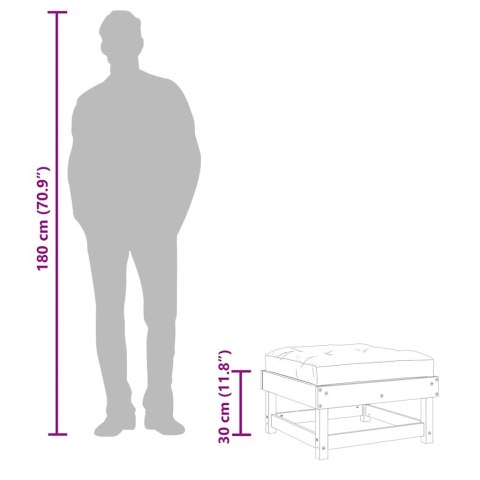 VidaXL Podnóżki ogrodowe z poduszkami, 2 szt., impregnowana sosna