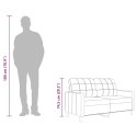 Sofa 2-osobowa, czarna, 120 cm, tapicerowana tkaniną Lumarko!