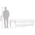 Sofa Chesterfield, trzyosobowa, ciemnobrązowa, obita tkaniną Lumarko! Lumarko!