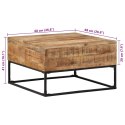 Stolik kawowy, 68x68x41 cm, surowe drewno mango Lumarko!