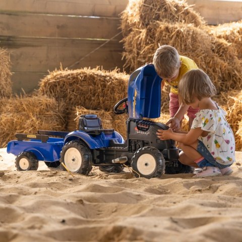 Traktor Na Pedały New Holland Duży Z Przyczepką + Otwierana Maska Od 2 Lat  Lumarko!