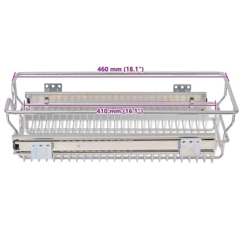  Wysuwane kosze druciane, 2 szt., srebrne, 300 mm Lumarko!