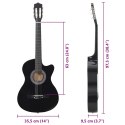  Gitara akustyczna z wycięciem, 6 strun, czarna, 38" Lumarko!
