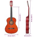  Gitara klasyczna dla początkujących, 3/4 (36"), lipa Lumarko!