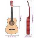  Gitara klasyczna dla początkujących i dzieci, 1/2, 34", lipa Lumarko!