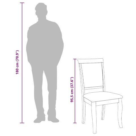 Krzesła do jadalni z poduszkami 2 szt. Białe lite drewno gumowe Lumarko!