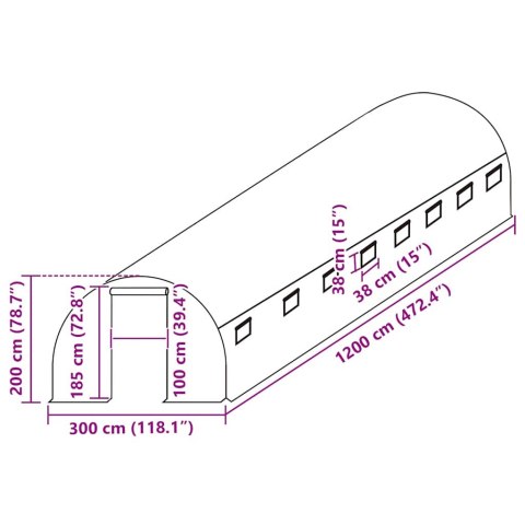  Pokrycie do szklarni (36 m²), 3x12x2 m, przezroczyste Lumarko!