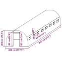  Zastępcze pokrycie szklarni (32 m²), 400x800x200 cm, zielone Lumarko!