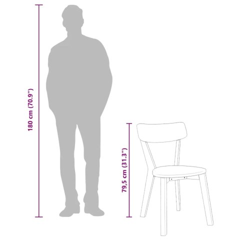 Krzesła do jadalni 2 szt. lite drewno guma Lumarko! Lumarko!