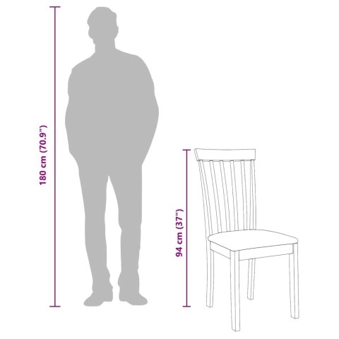  Krzesła do jadalni z poduszkami 2 szt. Białe lite drewno gumowe Lumarko! Lumarko!