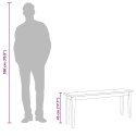 Ławka 110 cm Biała lite drewno guma Lumarko!