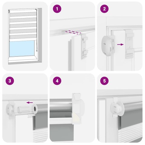 Roleta Zebra 120 x 175 cm Szara Lumarko! Lumarko!