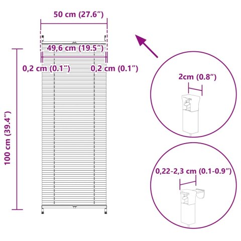 Roleta plisowana (50x100cm), biała.  Lumarko!