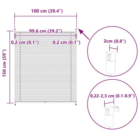 Roleta plisowana, kremowa (100x150cm) Lumarko!