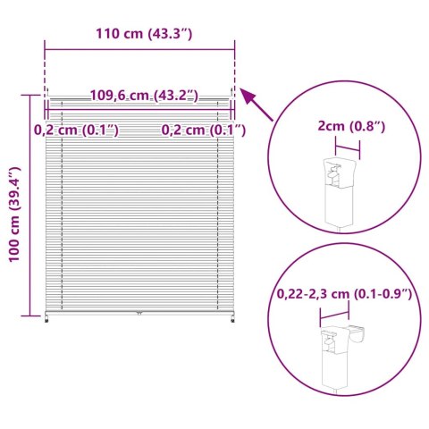 Roleta plisowana, kremowa (110x100cm) Lumarko!