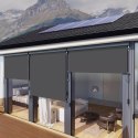 2, 5 x 1, 6 m (dł. x szer.) Markiza pionowa do patio i balkonu z obudową, ochrona przed słońcem i wiatrem, ekran prywatności, sz
