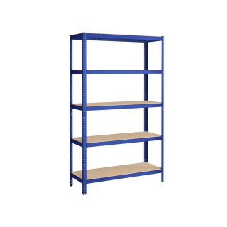 5-poziomowy regał, stalowy regał do przechowywania, montaż bez użycia narzędzi, do garażu, szopy, nośność 875 kg, 60 x 120 x 200