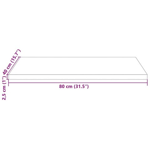  Blat stołu biały, 80x40x2,5cm, lite drewno sosnowe, prostokątny Lumarko! Lumarko!