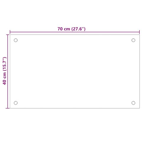 Panel ochronny do kuchni, przezroczysty, 70x40 cm, szkło Lumarko!
