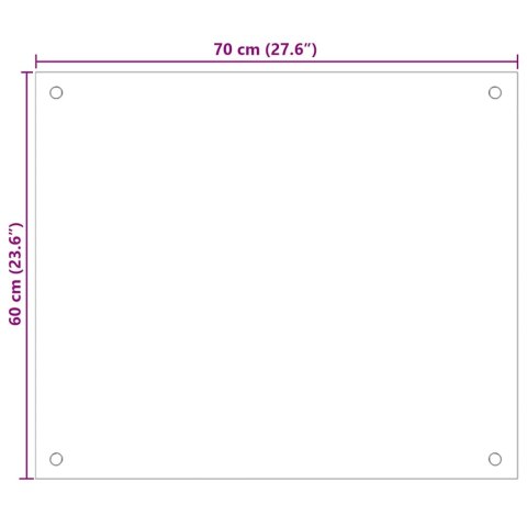  Panel ochronny do kuchni, przezroczysty, 70x60 cm, szkło Lumarko!